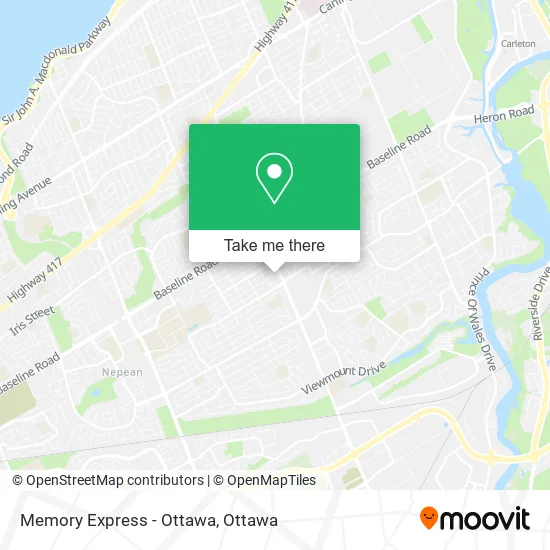 Memory Express - Ottawa map