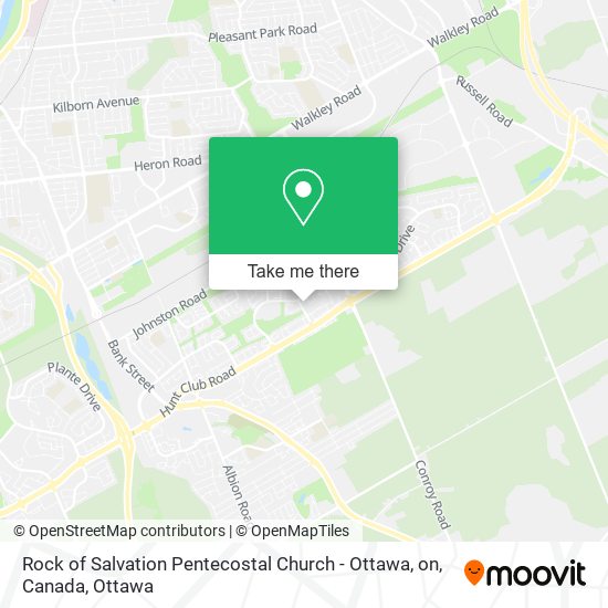 Rock of Salvation Pentecostal Church - Ottawa, on, Canada map