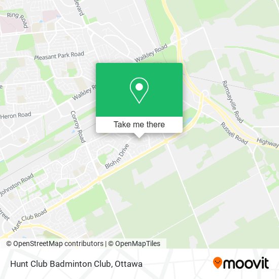 Hunt Club Badminton Club map