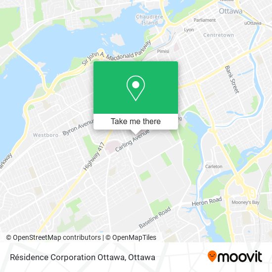 Résidence Corporation Ottawa map