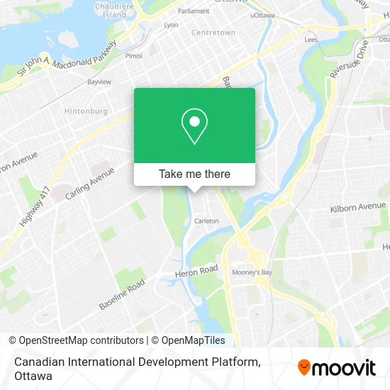 Canadian International Development Platform map