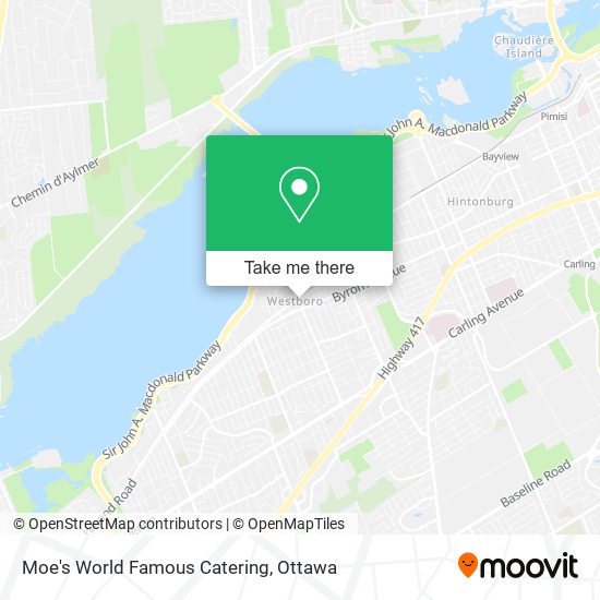 Moe's World Famous Catering map