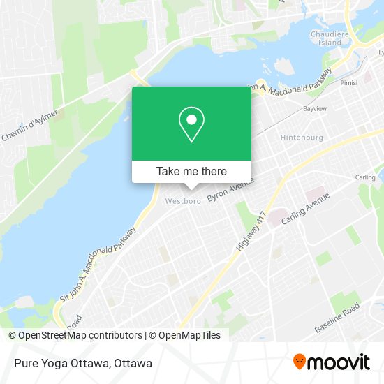 Pure Yoga Ottawa map