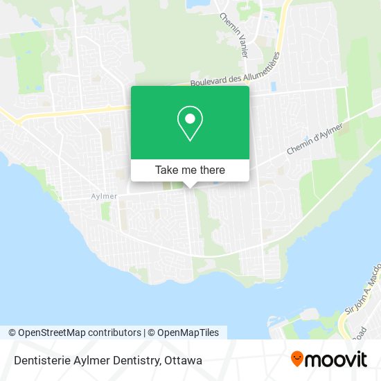 Dentisterie Aylmer Dentistry map