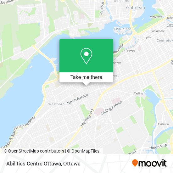 Abilities Centre Ottawa map