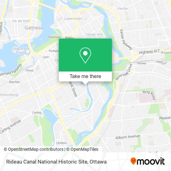 Rideau Canal National Historic Site map