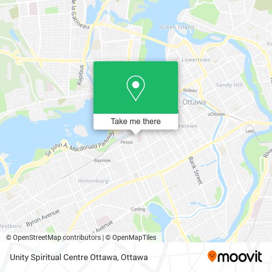 Unity Spiritual Centre Ottawa map