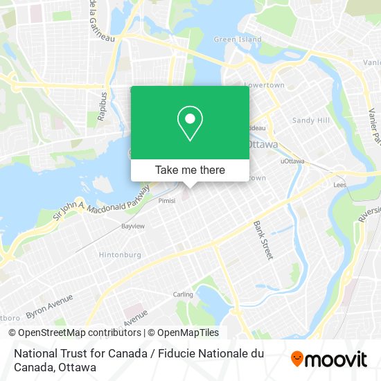 National Trust for Canada / Fiducie Nationale du Canada map