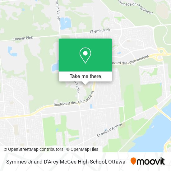 Symmes Jr and D'Arcy McGee High School map