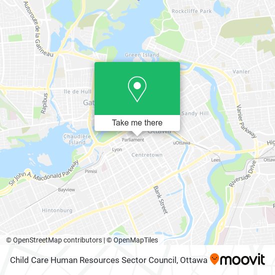 Child Care Human Resources Sector Council map