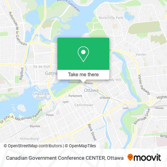 Canadian Government Conference CENTER map