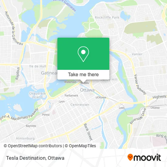 Tesla Destination map