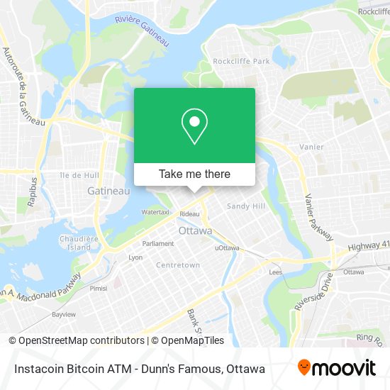 Instacoin Bitcoin ATM - Dunn's Famous map