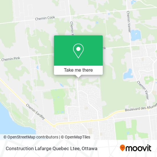 Construction Lafarge Quebec Ltee map