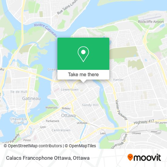 Calacs Francophone Ottawa map