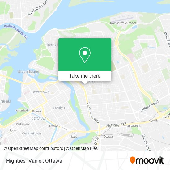 Highties -Vanier map