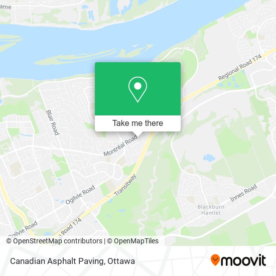 Canadian Asphalt Paving map