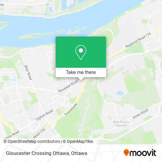 Gloucester Crossing Ottawa map