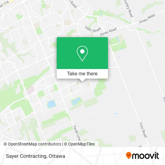 Sayer Contracting map