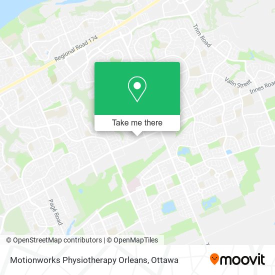 Motionworks Physiotherapy Orleans map