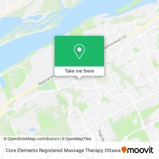 Core Elements Registered Massage Therapy map