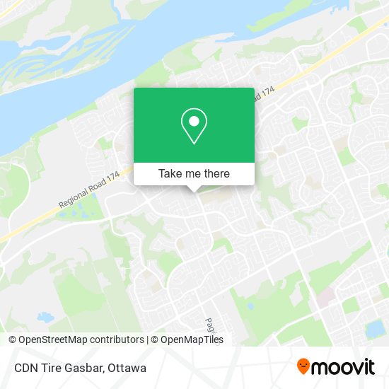 CDN Tire Gasbar map