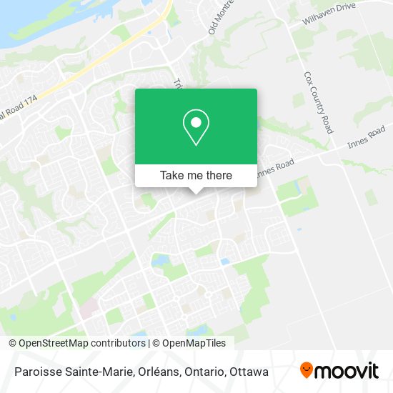 Paroisse Sainte-Marie, Orléans, Ontario map