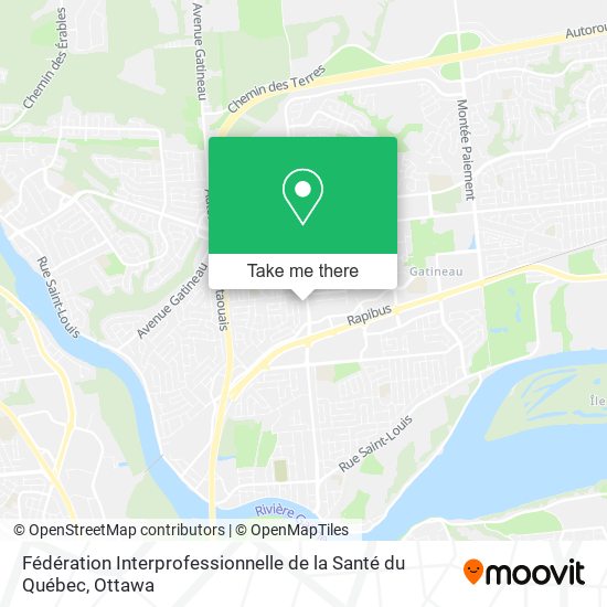 Fédération Interprofessionnelle de la Santé du Québec map