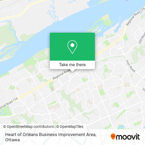 Heart of Orléans Business Improvement Area map