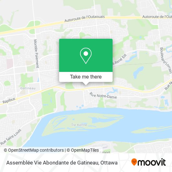 Assemblée Vie Abondante de Gatineau map