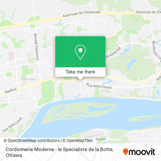 Cordonnerie Moderne - le Specialiste de la Botte map