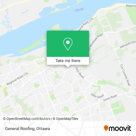 General Roofing map