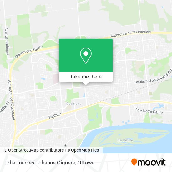 Pharmacies Johanne Giguere map