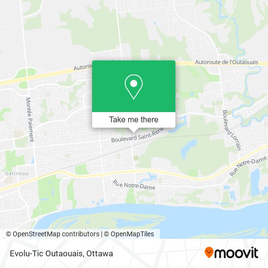 Evolu-Tic Outaouais map