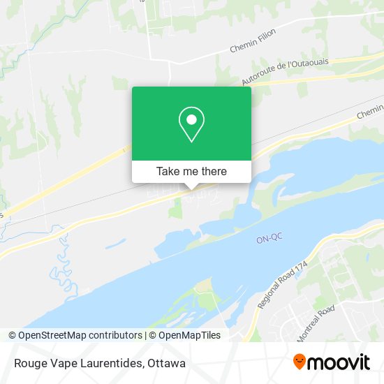 Rouge Vape Laurentides map