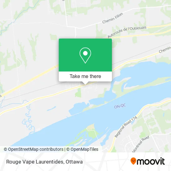 Rouge Vape Laurentides map