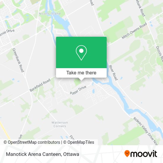 Manotick Arena Canteen map