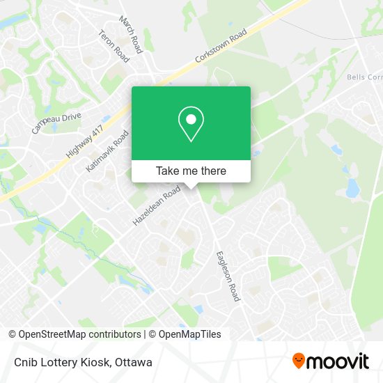 Cnib Lottery Kiosk map