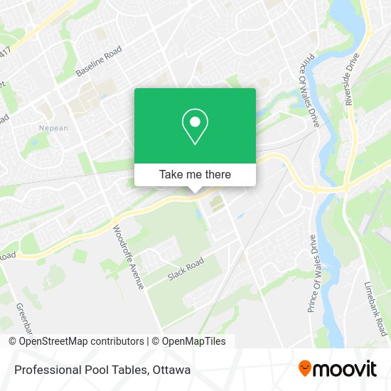 Professional Pool Tables map
