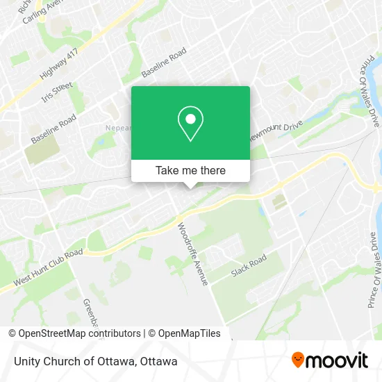 Unity Church of Ottawa map