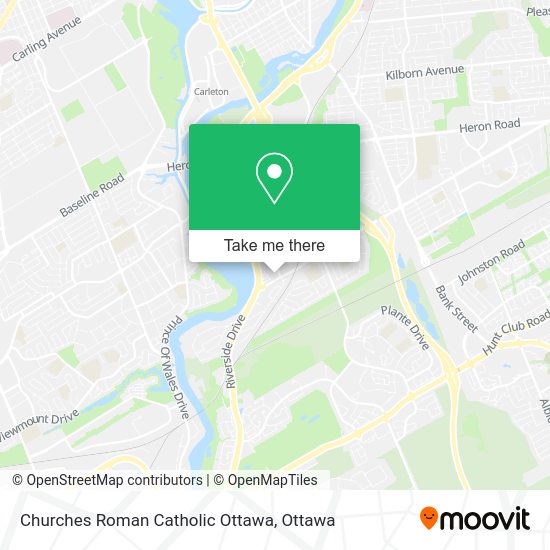 Churches Roman Catholic Ottawa map