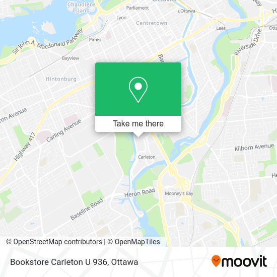 Bookstore Carleton U 936 map
