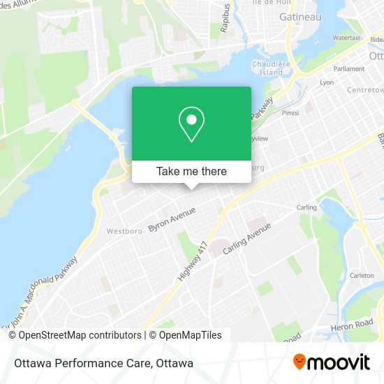Ottawa Performance Care map