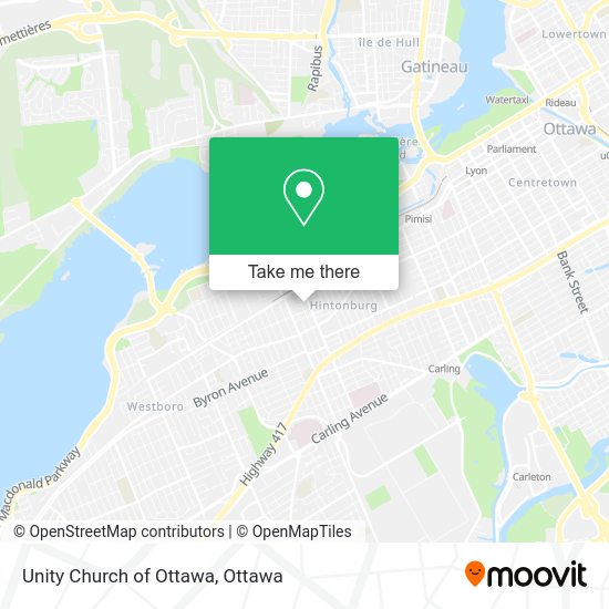 Unity Church of Ottawa map