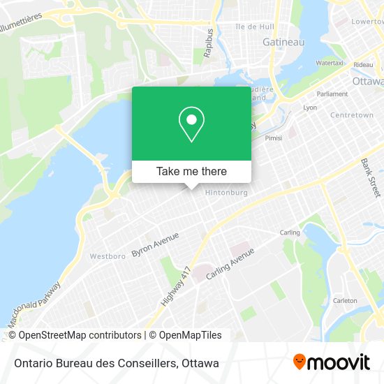 Ontario Bureau des Conseillers map