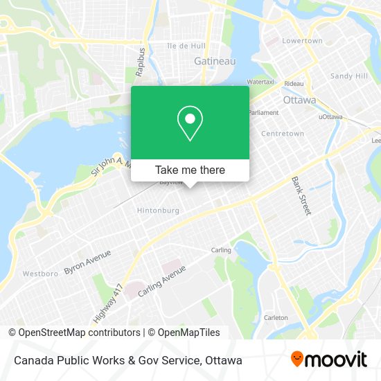 Canada Public Works & Gov Service map