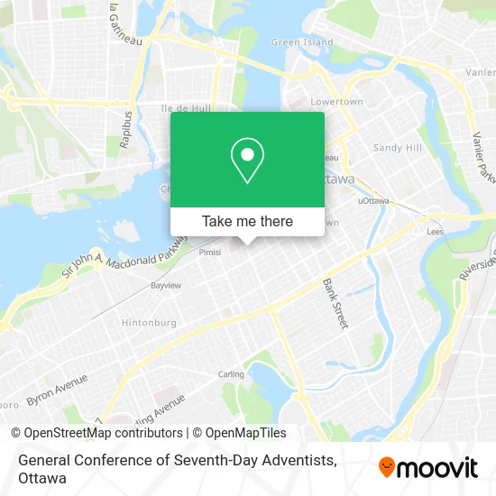 General Conference of Seventh-Day Adventists map