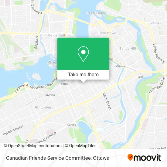 Canadian Friends Service Committee map