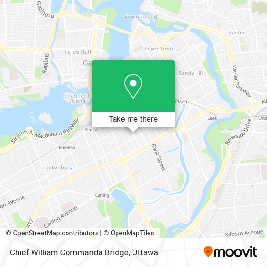 Chief William Commanda Bridge map