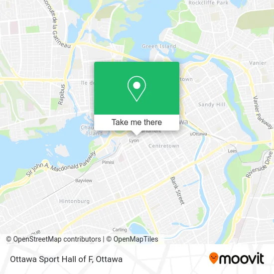 Ottawa Sport Hall of F map